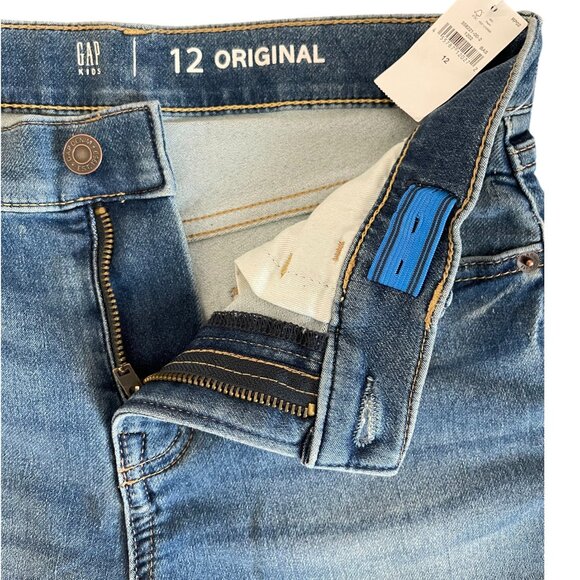 Gap Soft Kids Straight Jeans with Fantastiflex Size Original 12 Medium Wash NWT - Picture 4 of 5